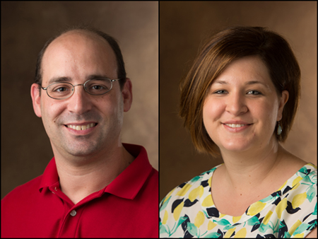 (L-R) SIUE URCA faculty awardees Dr. James Panico and Dr. Sarah Conoyer.