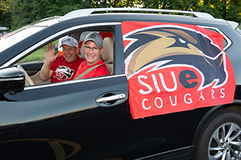Individuals showed their SIUE pride during the School Night Send Off.