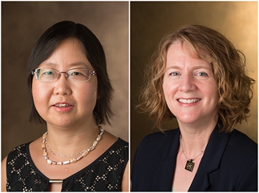 (L-R) Huaibo Xin, PhD, MD, MPH, Department of Applied Health chair and associate professor of public health, and Nicole Klein, PhD, professor of public health and undergraduate program director.