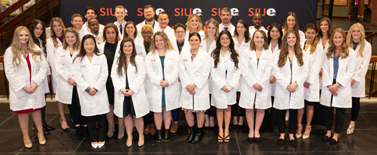 The SIUE School of Nursing recognized 32 nurse anesthesia doctoral candidates during a recent White Coat Ceremony.