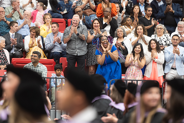 Happy Audience members at SIU SDM graduation