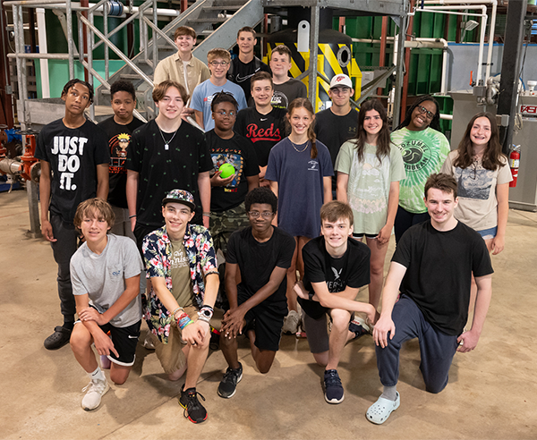 Group photo of campers at School of Engineering summer camp