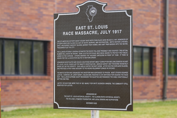 Marker of East St Louis Massacre placed on East St Louis campus